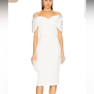 Solace London- Wrenley Midi Dress in Cream